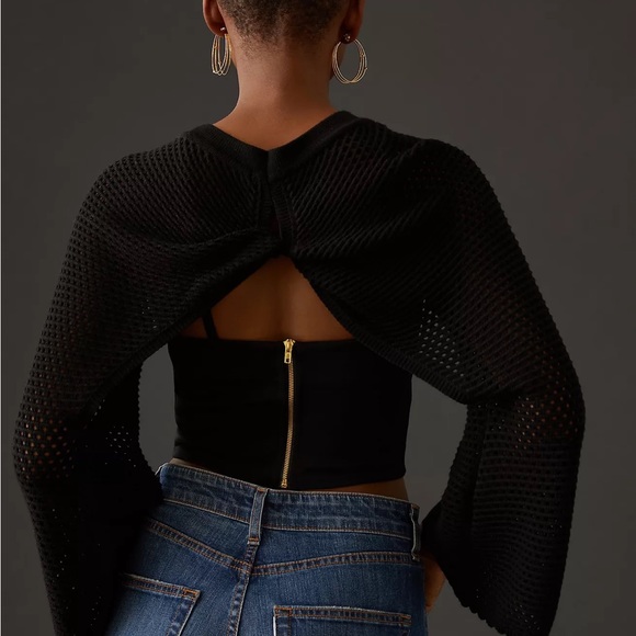 NWTS CURRENT AIR MESH SHRUG SWEATER (OS) - Picture 2 of 9